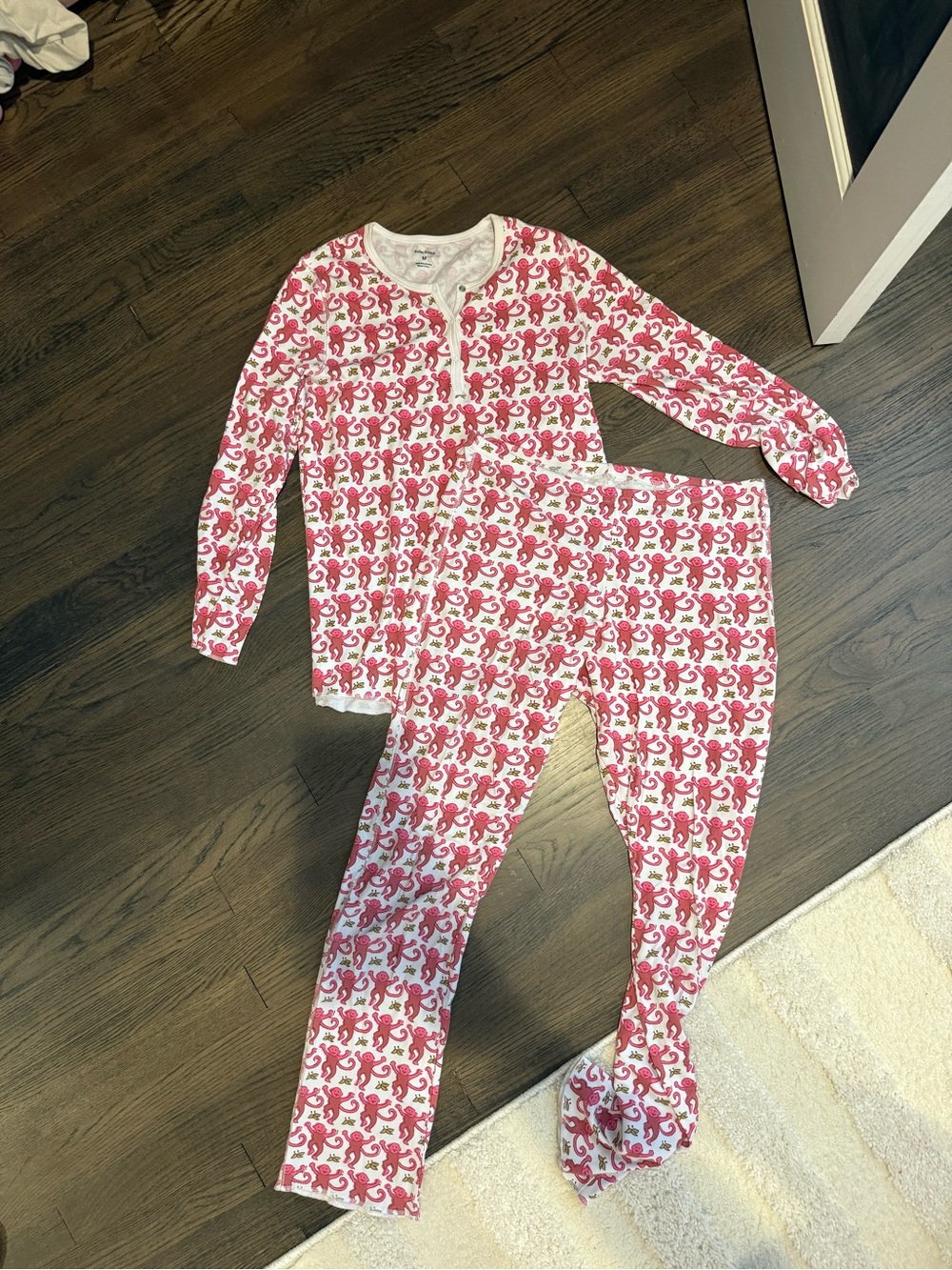 Roller Rabbit Pink Monkey Pajama Set